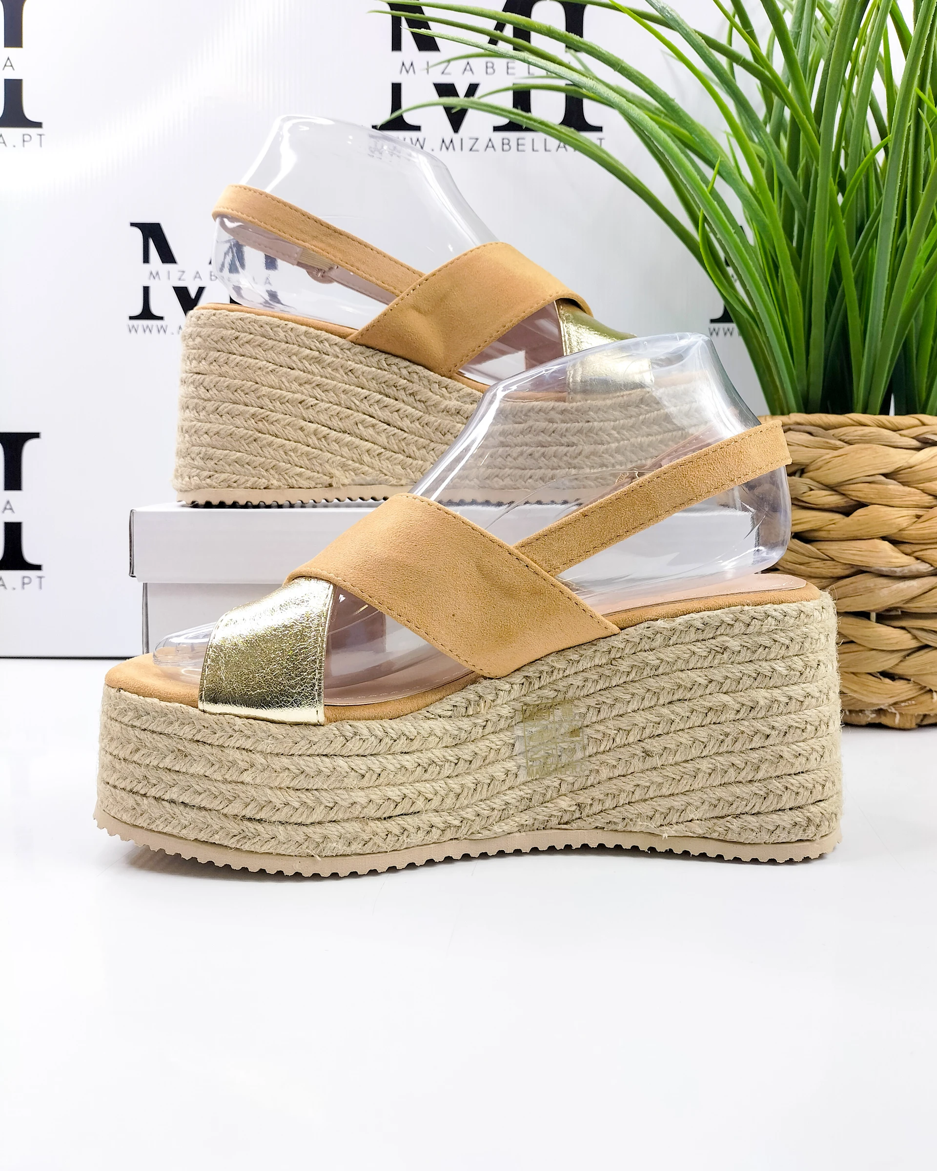 Sandália camel e dourado T.38 – photo 4
